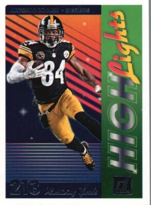2018 Donruss #H-8 Antonio Brown Highlights - Image 1 of 2