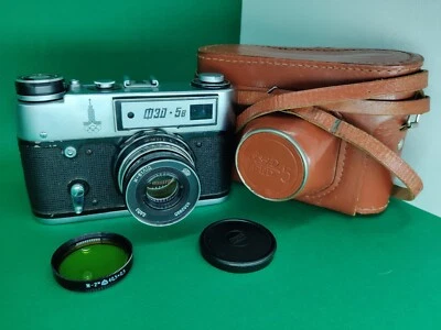 FED 5B 1980s Moscow Olympics Edition w/Industar 61 55mm f2.8 & Case VG- READ - Image 1 of 4