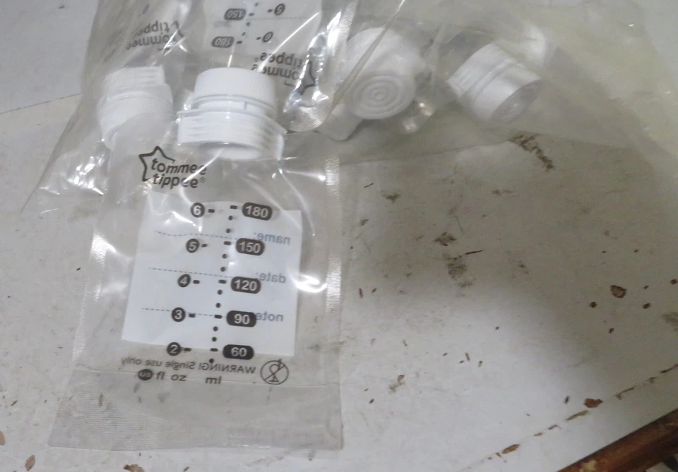 Tommee Tippee 6 oz 180 ml Pump and Go Bolsas de Leite Materno Sacos de Armazenamento 29 Pçs NOVO - Imagem 1 de 4