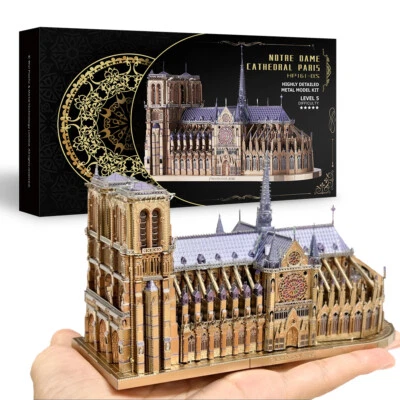 Piececool 3d Modellbausätze Notre Dame de Paris Metallpuzzle Halloween Geschenke - Bild 1 von 4