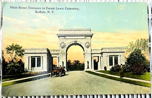Buffalo New York Forest Lawn Cemetery NY antike unbenutzte alte Ansichtskarte - Bild 1 von 2