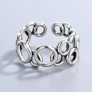 925 Silber Ring, Knotenring, Daumenring, verstellbarer Ring, Statement Ring, Boho - Bild 1 von 5