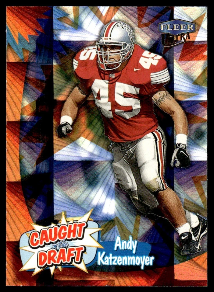 1999 Ultra Caught In The Draft Andy Katzenmoyer Rookie New England Patriots R38 - Image 1 of 2