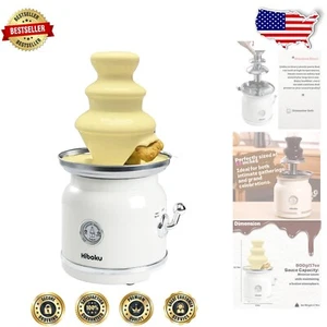 Compact Chocolate Fondue Fountain Machine - 17oz Stainless Steel Dipping Delight - Picture 1 of 10