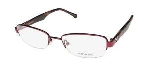 VERA WANG V329 EYEGLASS FRAME/GLASSES HANDMADE HALF-RIM SIGNATURE LOGO ON TEMPLE - Picture 1 of 9