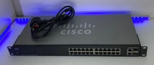 Cisco SF200E-24-EU-WS mit Halterungen Cisco SF200E 24-Port Smart Switch #L9 - Bild 1 von 2