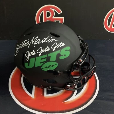 Curtis Martin New York Jets Signed Authentic Eclipse Helmet Autographed PSA - Image 1 of 4