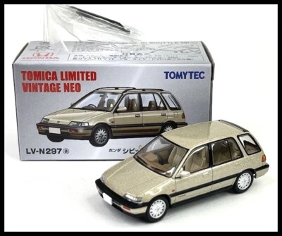 Tomica Limited Vintage LV-N297a Honda Civic Shuttle 56i Beige 1/64 TOMYTEC TOMY - Image 1 of 4