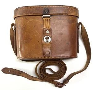 Borsa binocolo pelle faretra borsa marrone misure esterne 11,5x11x4,5 cm tracolla V484 - Foto 1 di 10