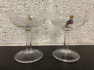 Babycham Glass x 2 Retro Vintage Glasses Pair ARC - Picture 1 of 4