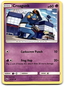 Pokémon TCG Croagunk Burning Shadows 54/147 Regular Common - Picture 1 of 2