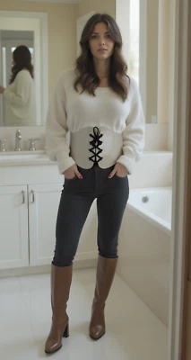 Donna Slim Cintura Corsetto Vita Alta Nude Beige Colore Largo Fascia Elastica - Immagine 1 di 4