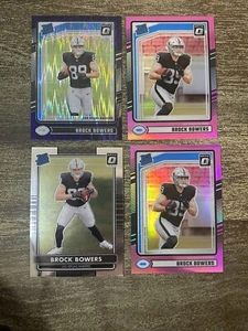 Brock Bowers Optic Rookie Card Lot (Purple Shock, Pink , And Retro) 2024 - Picture 1 of 6
