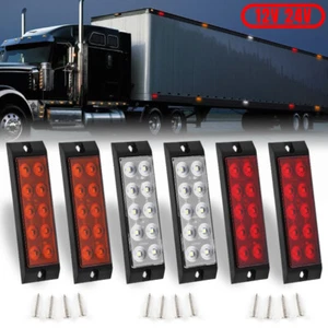 LED Waterproof Side Marker Lights Truck Trailer Clearance Lamp Amber/Red/White - Picture 1 of 19