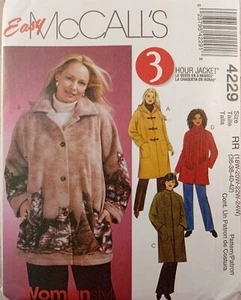 McCALLs 4229 Jacke Mantel Kapuze Kragen Varianten RR 18 20 22 24 UNGESCHNITTEN Schnittmuster - Bild 1 von 8