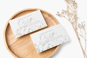 Personalisierte Babyparty Wildblumensamen Papier Party Gastgeschenke 8er Pack - Bild 1 von 4