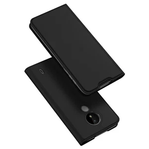 DUX DUCIS Skin Pro Faux Leather Wallet Flip Case for Nokia C21 - Black - Picture 1 of 10