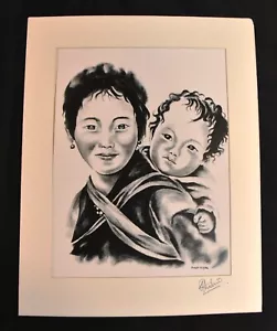 ANUP BHANDARI, Vtg. Original Drawing, 2006, 10" x 8" - Picture 1 of 6