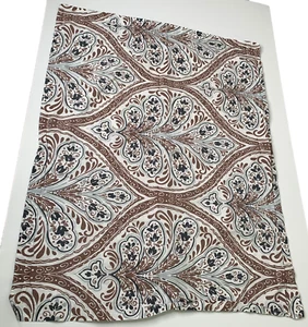 Single De Medici Kissenbezug Blau Braun Weiß Paisley Blumen Leinen Gewebt in Italien - Bild 1 von 6