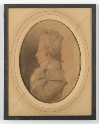 "Retrato de un oficial de la "Garde Nationale"", dibujo francés, 1790/92 Foto 1 de 3