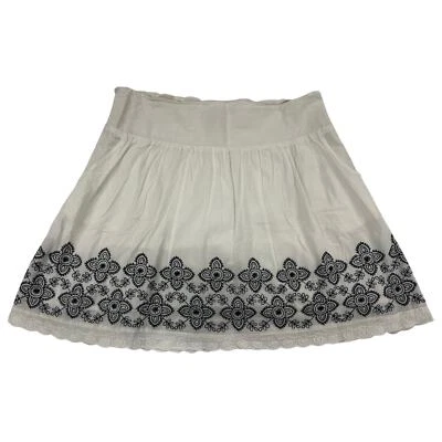 Lucky Brand юбка размер большой вышивка отверстие кромки карманы с подкладкой эластичный пояс - Изображение 1 из 4