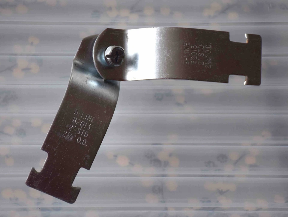  B-Line B2013-ZN Zinc Plated Pipe and Rigid Conduit Clamp; 2 Inch, 10 Quantity - Image 1 of 1