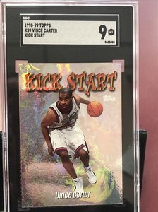 1998 Topps KS9 Kick Start Vince Carter SGC 9 RC Rookie