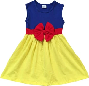 Kleines Mädchen ärmellos Schleife Ostern Party Urlaub Schule Blumenmädchen Kleid 2T-8 - Bild 1 von 2