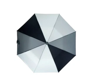 Misty Harbor Automatic Open Folding Rain Umbrella Black Gray 41" Canapy NWT - Picture 1 of 3