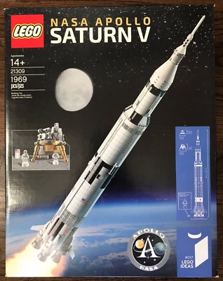 Lego 21309 NASA Apollo Saturn V Ideas 1969 pcs Outer Space Model Rocket - Image 1 of 4