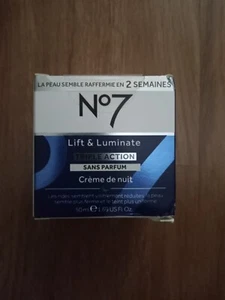 Crema de Noche Sin Fragancia Triple Acción No7 Lift and Luminate 1.69oz Nueva Caja - Imagen 1 de 1