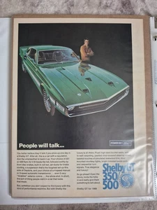 Ford Shelby GT 350/500 1969 anuncio impreso original verde Muscle Car (JA1009 - Imagen 1 de 1