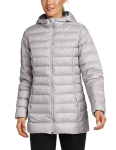 Eddie Bauer Down Parka EB 650 Lightweight in Gray Women's Size XXL NEW - Picture 1 of 15