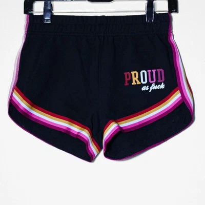 Pantalones Cortos para Sudar Bodyrage Pride Corazones Negros Corte Retro Rayas Talla S Pequeños Foto 1 de 4