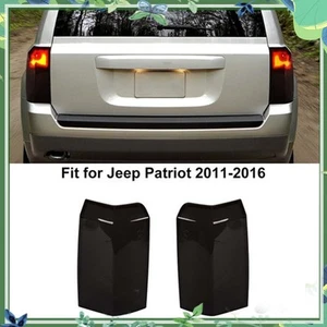 2Pcs Rear Taillight Guard Cover Shell Trim for Jeep Patriot 2008-17 Smoked Black - Picture 1 of 23