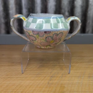 Vintage MacKenzie Childs Taylor Myrtle Keramik Zuckerdose OHNE Deckel 2002 nicht mehr produziert - Bild 1 von 15