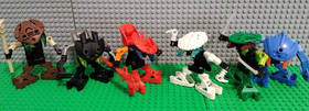 2002 Lego Bionicle BOHROK VA (8550-8555) set of 6 with Krana - Weapons - Poster