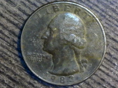 Planchet Washington Quarter 1983-P mal recocido Foto 1 de 2