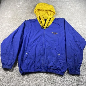 Vintage Polo Sport Ralph Lauren Jacke Herren mittelblau Kapuze Windbreaker 90s - Bild 1 von 13