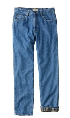 Pantalones de mezclilla para hombre LL Bean forrados de franela doble L, ajuste clásico, talla 32x34 nuevos sin etiquetas Foto 1 de 4
