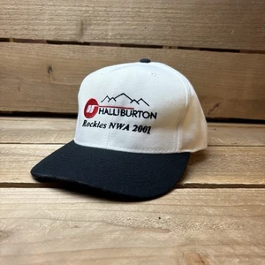 Halliburton Rockies NWA 2001 Oilfield White Snapback Trucker Hat Cap - Picture 1 of 9