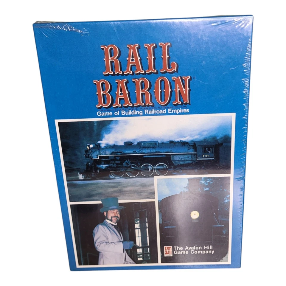 Avalon Hill Board Game Rail Baron 1977 Railroad Train Locomotive New Sealed - Image 1 of 4