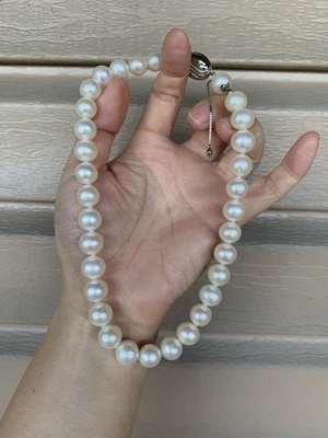 "Collar gargantilla con cuentas de perlas de agua salada del Mar del Sur de oro de 18k 11 mm 15,5""-17,3""" Foto 1 de 4