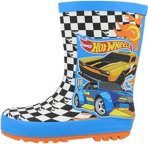 Hot Wheels Boys Wellington Boots Waterproof Kids Wellies with Non Slip Soles - Picture 1 of 7