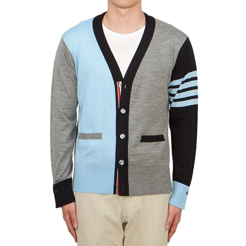 Cardigã masculino Thom Browne MKC002F Y1014 480 87971089 - Imagem 1 de 1