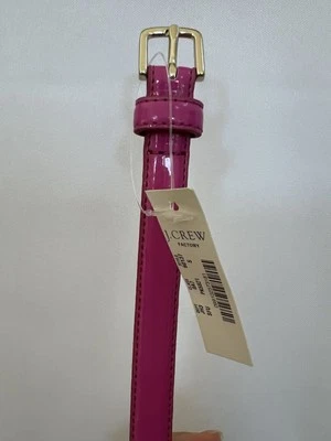 Cinturón para mujer J Crew ajustado rosa charol nuevo con etiquetas talla S Foto 1 de 4