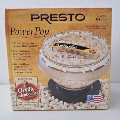 NUEVO Presto Power Pop Microondas Palomitas Popper Orville Redenbacher's 04830 Foto 1 de 4