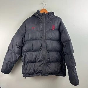 Nike Team Boston Red Sox Puffer Black Thick Warm Hooded MLB Large Embroidered - Picture 1 of 16
