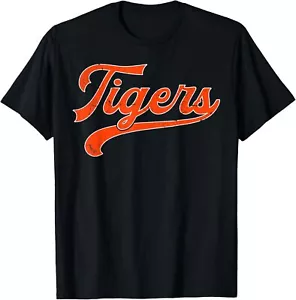 Vintage Tigers Nickname Men Women Boys Girls Orange T-Shirt Hoodie - Picture 1 of 14