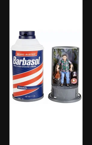 SDCC 2020 Jurassic Park Dennis Nedry figure in Barbasol Can New exclusive mattel Cover